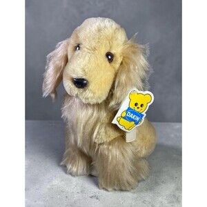 VTG Dakin Buffy Cocker Spaniel Plush 10” 1986 Dog w Tags & Brush